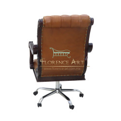 Sillón Modelo Rowan Ejecutivo en Piel Cogñac