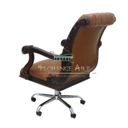 Sillón Modelo Rowan Ejecutivo en Piel Cogñac