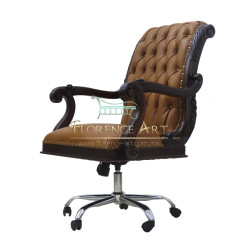 Sillón Modelo Rowan Ejecutivo en Piel Cogñac