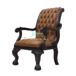 Sillón Modelo Rowan Ejecutivo en Piel Cogñac