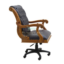 Sillón Modelo Rowan Ejecutivo en Piel Negra