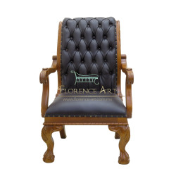 Sillón Modelo Rowan Ejecutivo en Piel Negra